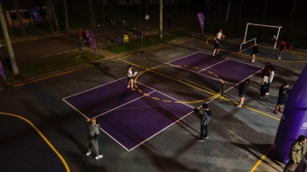 Pista pública de pádel y una cancha de pickleball en el Parque El Salitre