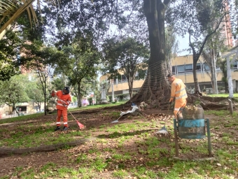 Operativo integral de aseo y mantenimiento en parques