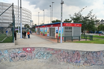 Baños en el Parque Movistar Arena. 