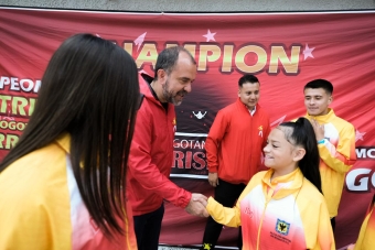 Equipo Bogotá en el II Campeonato Distrital de Porrismo 