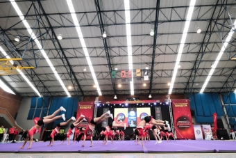 Equipo Bogotá en el II Campeonato Distrital de Porrismo 