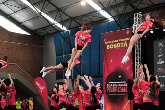 Equipo Bogotá en el II Campeonato Distrital de Porrismo 