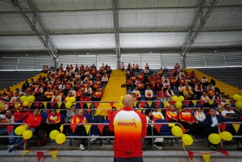 Los entrenadores del Equipo Bogotá tuvieron la celebración de su día en el Palacio de los Deportes