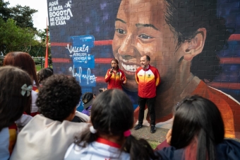 Bogotá rindió homenaje a Valeria Arboleda con un mural en el Parque Polideportivo Las Cruces