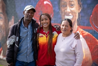 Bogotá rindió homenaje a Valeria Arboleda con un mural en el Parque Polideportivo Las Cruces