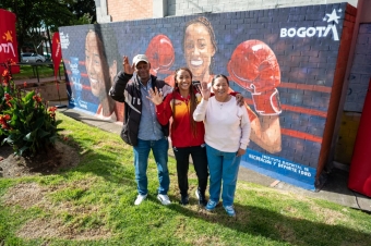 Bogotá rindió homenaje a Valeria Arboleda con un mural en el Parque Polideportivo Las Cruces