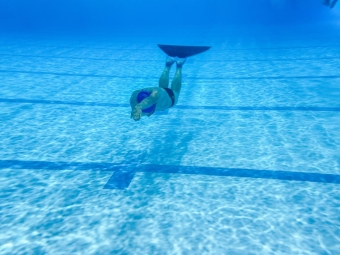 Natación con aletas en CEFE Tunal
