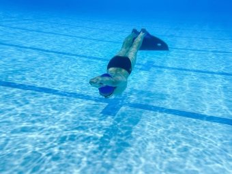 Natación con aletas en CEFE Tunal