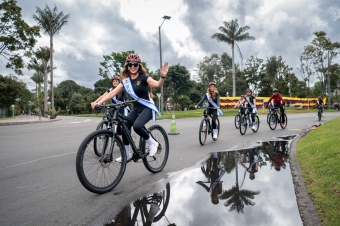 IDRD y Miss Mundo Colombia pedalearon por el bienestar y el liderazgo de las mujeres