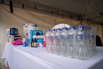 Donaciones durante el evento Récord en Patines: Tren Humano