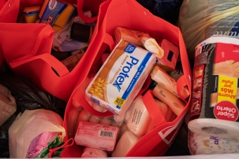 Donaciones durante el evento Récord en Patines: Tren Humano