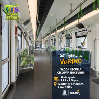 Vagón escuela ciclovía nocturna