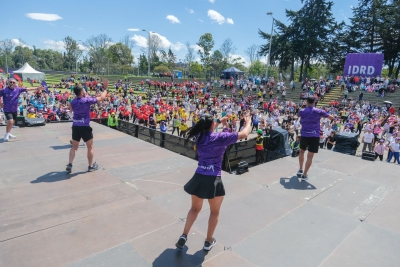 Actividad física en el parque Simón Bolívar