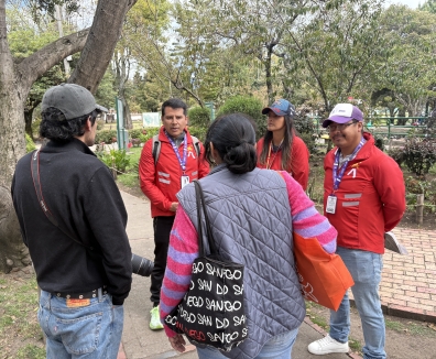 Proceso de socialización del equipo Guardaparques con usuarios, deportistas y comunidad abordando temáticas en apropiación del entorno y promoción de comportamientos