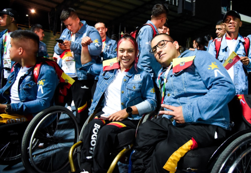 Mística y sentido de pertenencia mostró el Equipo Bogotá durante la inauguración de Juegos Paranacionales en Armenia.