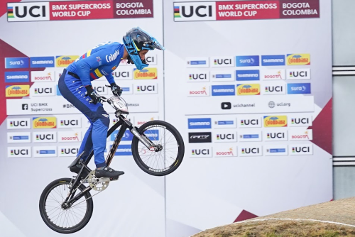 Carlos Ramírez, quiere asegurar su cupo a París en la Copa Mundo UCI de BMX. Foto IDRD.