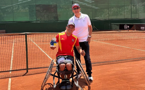 Manuel Sánchez Quitián, doble campeón en el ITF de tenis en silla de ruedas en Ecuador. Foto prensa torneo.