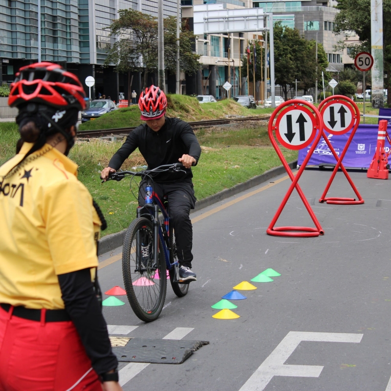 Pista de habilidades en bicicleta