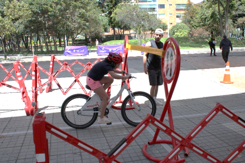 Pista de habilidades en bicicleta 