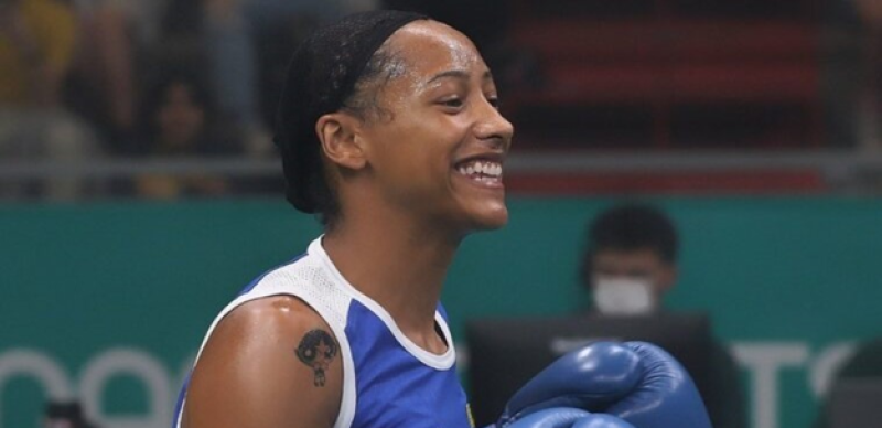 Valeria Arboleda Mendoza, carta bogotana en la Copa América de Boxeo. Foto Caracol Sports.