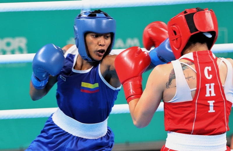 Valeria Arboleda llegó a las semifinales del campeonato Mundial de Boxeo en los 57 kgs. Foto cortesía COC. 
