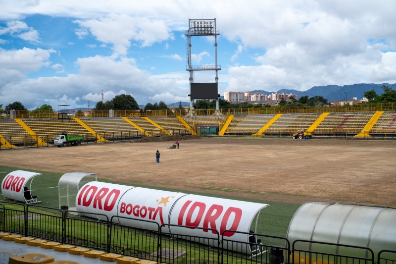 IDRD adelanta mantenimiento especializado de la grama del estadio Metropolitano de Techo