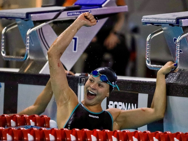 Sirena Rowe cerró la natación de carreras con medalla de plata en los 50 metros libre. Foto cortesía COC/FECNA.