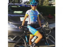 Liliana Moreno en su bicicleta