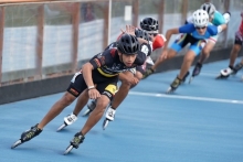 José Federico Arias en competencia de patinaje