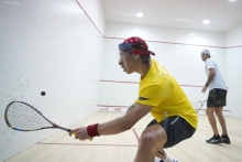 Andrés Felipe Herrera ganó oro en squash, en dobles masculino. Foto: IDRD/Andrés ROT.