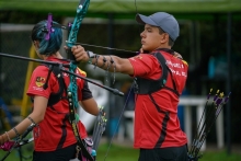 Daniel Jiménez compite en el Panamericano Juvenil de Arquería en Canadá. Foto IDRD/Andrés ROT.