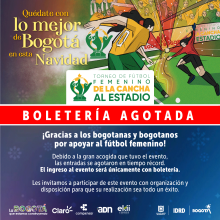 Final del torneo de fútbol femenino De la cancha al estadio, 18 de diciembre 7:00 p.m.