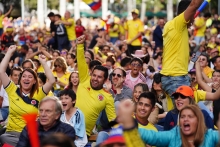 Pantallas del partido selección Colombia