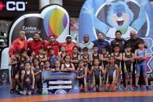 Intercolegiados Distritales de Lucha Olímpica en el centro comercial Paseo Villa del Río