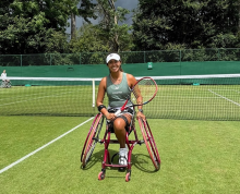 María Angélica Bernal se alista para Wimbledon tras ganar su primer torneo en césped. Foto cortesía CPC.