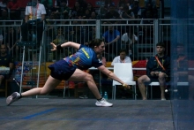 Laura Viviana Tovar Pérez es una de las máximas medallistas de Colombia en los XX Juegos Bolivarianos Lima-Ayacucho 2025, con 3 preseas de oro; ganó las tres que disputó en squash. Foto cortesía COC.