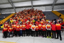 Los entrenadores del Equipo Bogotá tuvieron la celebración de su día en el Palacio de los Deportes. Foto IDRD.