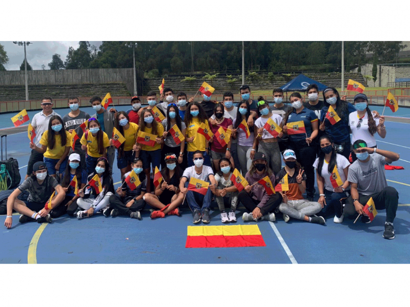 equipo de patinaje de carreras