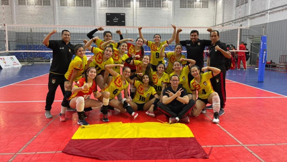 formación de jugadoras de voleibol