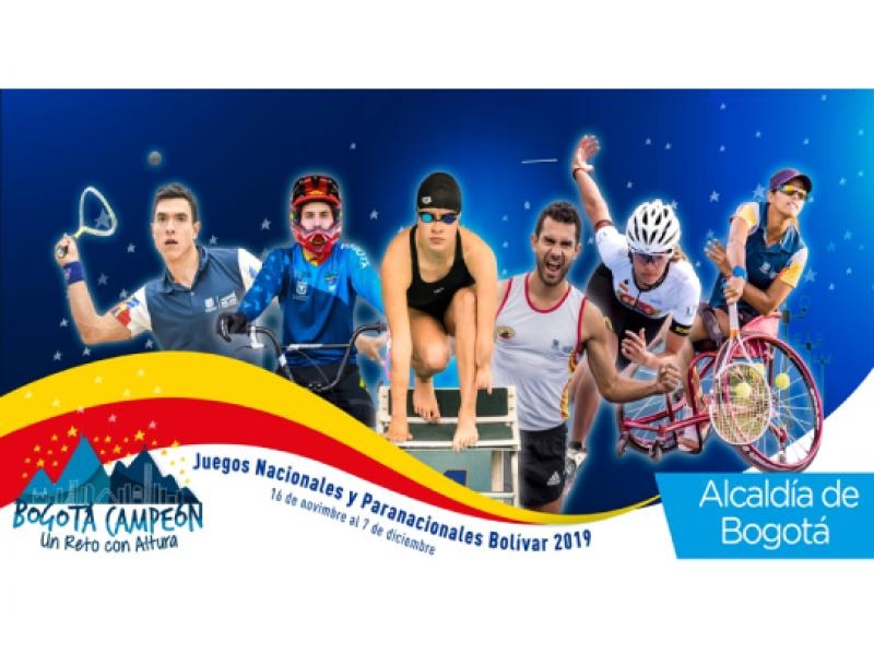 Flyer de los Juegos Nacionales y Paranacionales Bolívar 2019