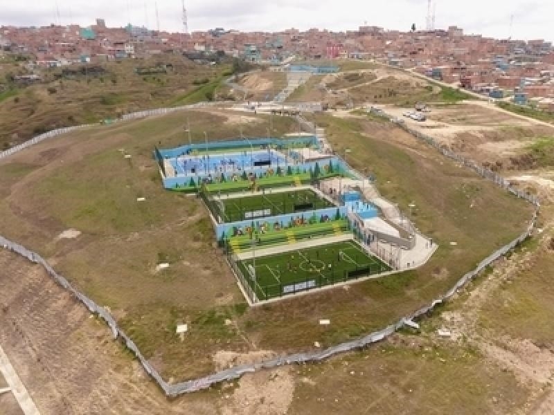 Vista aérea del parque Altos de la Estancia