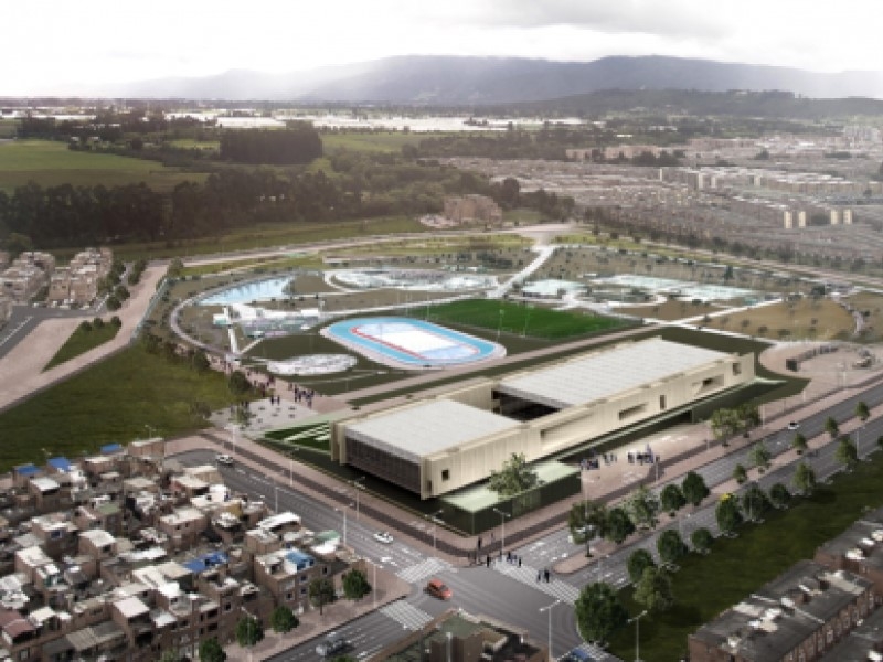 vista aérea de centro deportivo