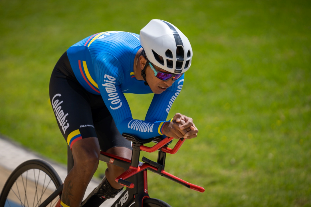 Diego Dueñas se impuso en la CRI en la clase C4 en el Nacional de Paracycling. Foto IDRD.