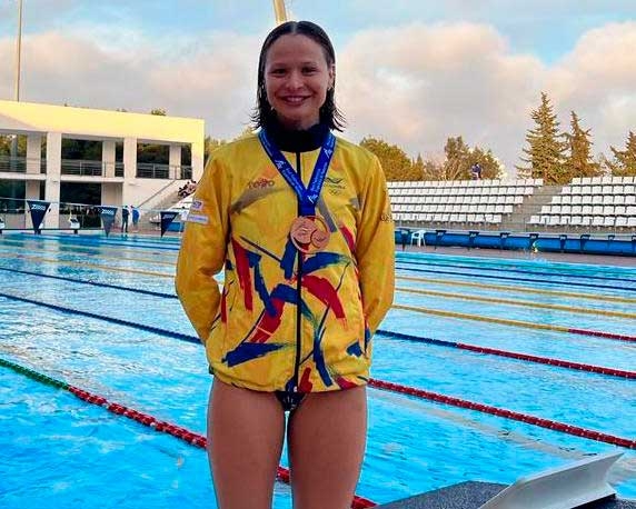 Sirena Rowe brilló en el Open de Natación en España. Foto IDRD