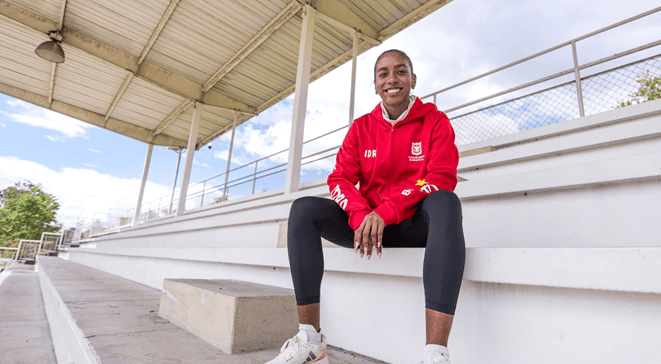 Natalia Linares, favorita en salto largo en los Juegos Panamericanos Junior Asunción 2025. Foto IDRD.