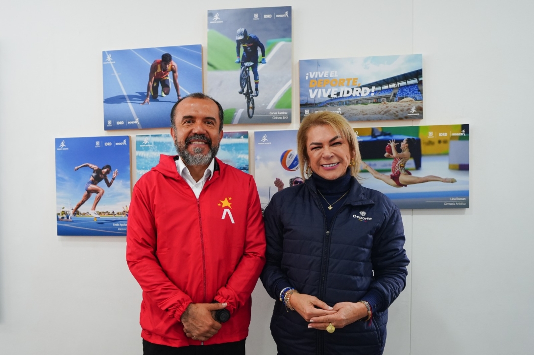 Director del IDRD con la ministra del Deporte