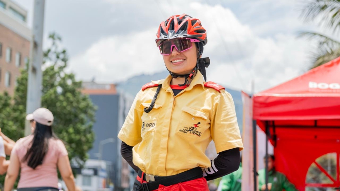 Guardiana de Ciclovía en la Ciclovía